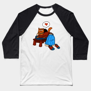 cat hug Baseball T-Shirt